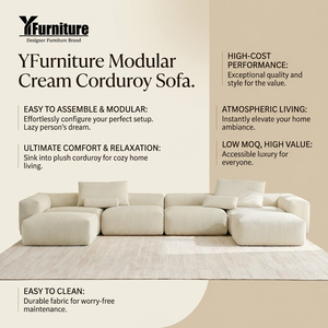 Divano Modulare Componibile Salvaspazio per un'Atmosfera Accogliente - Set Divano Sezionale Senza Struttura per Soggiorno - Product Image 5