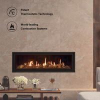 Cheminée au gaz naturel/gaz de pétrole liquéfié personnalisable MEISU.CH, cheminée au gaz moderne de luxe avec foyer visible
