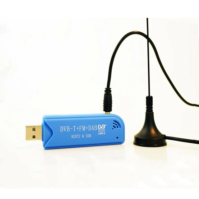 Plug & Play TCXO USB DVB-T SDR Dongle - RTL2832U+R820T Chipset for Real-Time Signal Processing, ACARS Decoding