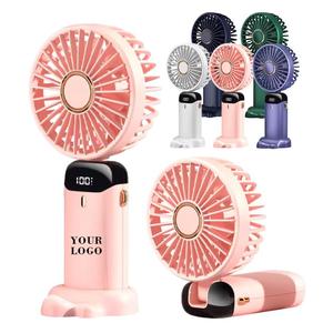 0728 New Portable Standing Fan Usb Rechargeable <b>Battery</b> <b>Operated</b> Cooling Device Handheld Mini for Outdoor Use - Product Image 2