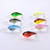 Hidup 7 Tersegmentasi Lembut Memancing Umpan Crankbait dengan Menyelam Bibir Trolling Umpan Memancing