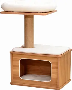 Eine Cat Play House Combo mit Cat Hammock Scratching Post und Comfort Home Easy Assembled Robustes Cat House