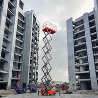 4-18m Mobil Elektrikli Makaslı Platform Hidrolik Havadan Çalışma Platformu Depo İnşaatı İçin Taşınabilir