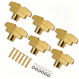 Clavijas de Afinación de <span class=keywords><strong>Guitarra</strong></span> de Metal Dorado, Perillas en Forma de T con <span class=keywords><strong>Kit</strong></span> de Tornillos <span class=keywords><strong>para</strong></span> Guitarras Acústicas, Eléctricas y Folk - Product Image 1