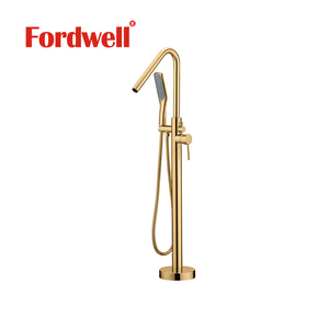 Rubinetti <span class=keywords><strong>da</strong></span> <span class=keywords><strong>bagno</strong></span> Free-standing in stile lusso rubinetti <span class=keywords><strong>bagno</strong></span> dorato rubinetti doccia in ottone <span class=keywords><strong>da</strong></span> pavimento - Product Image 3