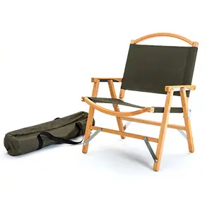 Sedie pieghevoli da pesca all'aperto moderne sedia da spiaggia portatile per il campeggio all'ingrosso in legno di legno contemporaneo