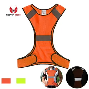 Hi Vis Reflective Mesh Safety Running Vest Best For Sale Manufacture Running Reflective Clothing vest Red safety reflective vest