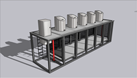 Maison de conteneur souterraine avec poubelle de capacité de 1100L sans couvercle poubelle de numéro de modèle pour station d'ordures