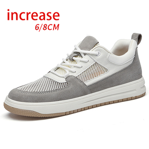Zapatillas de Verano para Hombre, Diseño de Malla Transpirable con Cordones, Plataforma de 8CM, Estilo Casual - Product Image 1