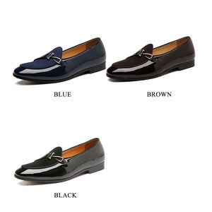 รองเท้าเดรสผู้ชายกันน้ำกันลื่นสำหรับฤดูใบไม้ร่วง ไซส์ใหญ่ 37-48 แฟชั่นรองเท้าโลฟเฟอร์ดีไซน์แบบกระจก เหมาะสำหรับชุดสูท - Product Image 5