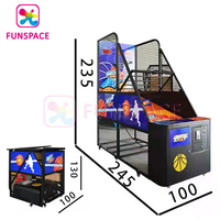 Funspace Game Center Arcade Coin Operated Shooting Mobile Basketball Hoop Basketball Game Machine