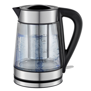 1.7L mantenere a lungo caldo fischio tè <span class=keywords><strong>bollitore</strong></span> <span class=keywords><strong>elettrico</strong></span> in <span class=keywords><strong>vetro</strong></span> con elemento riscaldante - Product Image 1