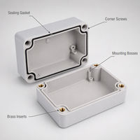 Boîte étanche en plastique pour jonction électrique, boîtier IP65 avec joint en silicone pour câble extérieur