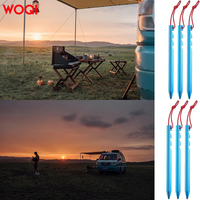 WOQI Pochette de rangement pour cordes de tension et piquets de tente en alliage d'aluminium, accessoires de camping toutes saisons