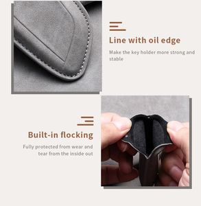 Étui de protection pour clé de voiture Leatr pour <span class=keywords><strong>Audi</strong></span> A1 A3 8V A4 B8 B9 A5 A6 8S 8W A7 A8 Q3 Q5 Q7 4M S4 S5 S6 S7 S8 R8 TT TTS <span class=keywords><strong>RS</strong></span> <span class=keywords><strong>Porte</strong></span>-clés - Product Image 6