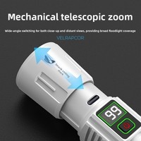 Nouvelle lampe torche tactique LED rechargeable en ABS, super lumineuse, longue portée, multifonctionnelle, certifiée IP20, à tenir à la main