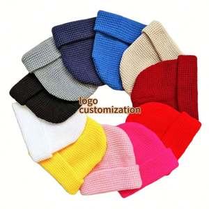 Gorros Unisex 2025, Gorro de Invierno para Hombre y Mujer, Logotipo Personalizado, Bordado, Gorro de Punto Barato, Color Sólido, Gorro Acrílico Cálido - Product Image 3