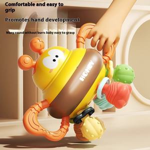 Jouet sensoriel <span class=keywords><strong>rotatif</strong></span> en plastique souple en forme de baleine Montessori pour bébés, <span class=keywords><strong>hochet</strong></span> pour la dentition - Product Image 3