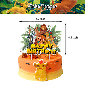 2025 <span class=keywords><strong>Lion</strong></span> King Simba décorations de fête à thème joyeux anniversaire bannière toile de fond pour enfants garçons fête d'anniversaire décor fournitures - Product Image 4