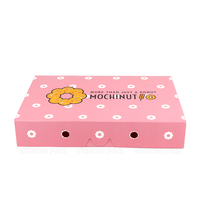 Boîte à donuts pliable personnalisée VISION avec logo, emballage de luxe pour 6 ou 12 pièces, pour boulangerie, mochi, donuts, boîtes pliables roses à emporter