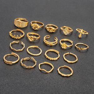 Bague Classique JXX en Or, Designs Simples, Bijoux de Fiançailles en Diamant pour Femme, Or 24K, Réglable, Style Arabie Saoudite, Idéale pour les Soirées - Product Image 1