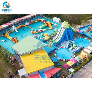 Parque Acuático Inflable Gigante con Toboganes, Divertido Parque de Atracciones Temático, <span class=keywords><strong>Piscina</strong></span> Grande Inflable de PVC Resistente - Product Image 2