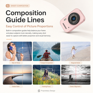 Caméra vidéo numérique 4K 48MP AF avec capteur CMOS 2MP, écran IPS 2,8 pouces, batterie 800mAh, 4000 photos, enregistreur MP3 pour débutants en photographie - Product Image 1