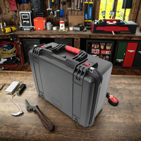 Étui rigide de stockage Portable pour équipement de caméra Microphone Boîte en métal EVA prédécoupée Tear-Off Outing Caractéristiques OEM