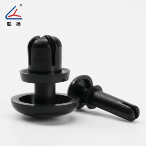Rivets d'expansion de type R Lianyang, clips à pression en nylon, bouton poussoir en plastique noir pour la réparation de fixations automobiles - Product Image 1