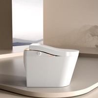 Nouvelle conception de toilette intelligente carrée en céramique, WC de luxe pour hôtel, facile à nettoyer, avec chasse d'eau automatique, ensemble de toilettes, articles sanitaires pour salle de bain