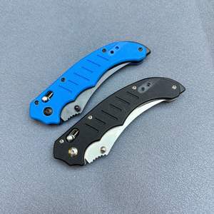 Cool Shape 440C Acero Axial Lock Premium Camping Cuchillo plegable con escala G10 Satén Pulido Pico Hoja dentada Cuchillo plegable - Product Image 6