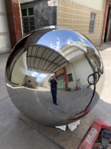 Esfera de bola hueca de acero para mirar al jardín al aire libre de gran tamaño de 1000mm/adorno de esfera de acero - Product Image 6