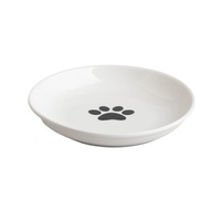 Bol en céramique pour animaux de compagnie, avec base en silicone anti-renversement, pour l'alimentation des chats
