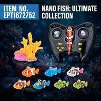 EPT 3-Kanal Ferngesteuertes Nano-Fisch-Spielzeug RC-Fisch-Schwimmset Mikro-Funkgesteuertes Unterwasser-Tierspielzeug-Set für Kinder