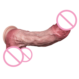 Sensación de experiencia realista de la piel de simulación del consolador masculino usando un proceso de doble capa con ventosas adecuado para homosexuales - Product Image 1