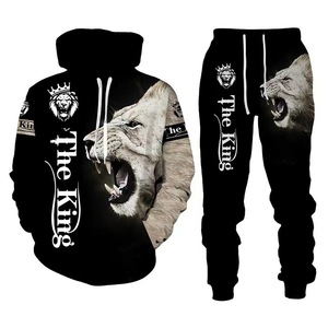 Ensembles de sweats à capuche et de survêtements pour hommes imprimés en 3D sur mesure - 100% polyester respirant, style streetwear - Product Image 1