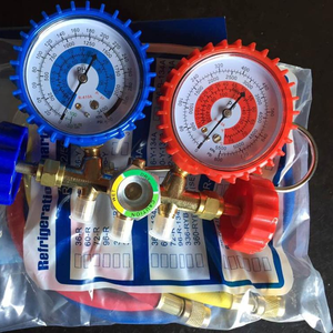 Manifolds Industriais <span class=keywords><strong>R134a</strong></span> R22 R404 R410a Refrigerante <span class=keywords><strong>Manifold</strong></span> Gauge Único Duplo Pressure Gauge Material De Alumínio De Cobre OEM - Product Image 5