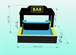 2025 <span class=keywords><strong>Funwater</strong></span> Inflable Pool Bar para adultos Inflable Backyard Bar - Product Image 2