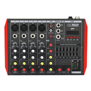 Chuyên Nghiệp 6-Kênh USB Âm Thanh <span class=keywords><strong>Mixer</strong></span> Xách Tay Âm Thanh Nhỏ DJ Giao Diện Điều Khiển Với Hiệu ứng Nhà Máy-Ban - Product Image 1