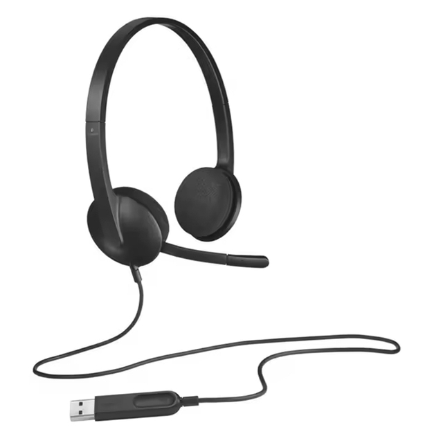 Original for Logitech H340 Wired USB Gaming Headset with Microphone Digital Display Battery Indicator for Computer