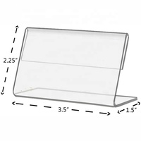 Petit présentoir de prix en acrylique incliné pour comptoir, plaque de nom, porte-carte de table, porte-étiquette