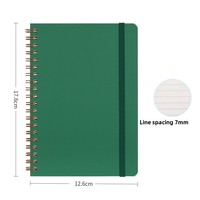 Carnet de notes coloré à couverture rigide avec élastique, format B6, agenda spirale, papeterie, vente en gros