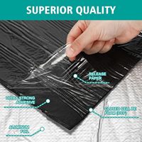 ZHANSHENG Tapis d'isolation phonique et thermique pour voiture en mousse EPDM, finition aluminium noir, ignifuge, sûr, souple et léger