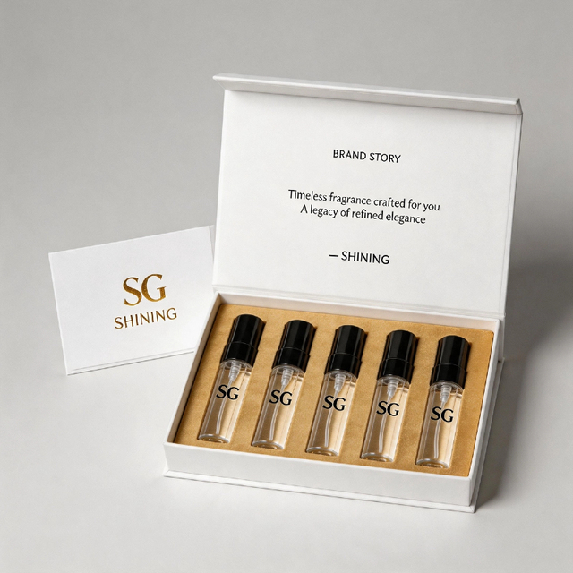 High Quality Mini Fragrance Tester Vials 3ml 5ml 10ml Borosilicate Glass Clear Perfume Pump Sprayer Custom Packaging Box