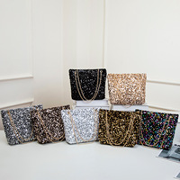 Nouveau sac fourre-tout tendance Instagram en sequins dorés avec fermeture éclair et poignée chaîne – Sac à main polyvalent pour influenceuses et shopping quotidien