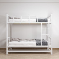 Lit superposé moderne en métal intelligent avec bureau intégré et bibliothèque, espace de travail inclus, meubles de chambre à coucher, haute capacité de charge