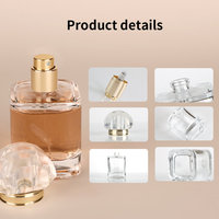 Flacon de parfum en verre givré avec logo personnalisé, 30 ml, 50 ml, 100 ml, flacons vaporisateurs de luxe pour huile essentielle, flacon compte-gouttes avec boîte