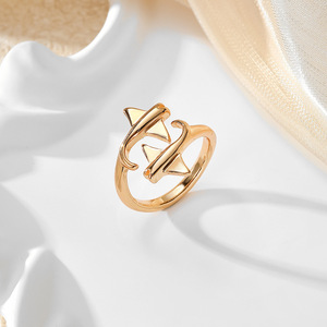 European American Style Dragonfly <b>Ring</b> Gold Silver <b>Adjustable</b> Insect Shape Unisex Fashion Party Jewelry - Product Image 3
