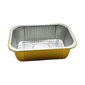 Disposable Colored Square Aluminum Foil Food Container Food Package Foil Pans