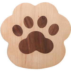 Creative Home Use Black Walnut Wood <b>Cat</b> Paw Coaster Cute Solid Wood Heat Insulation <b>Mat</b> For Teapot Mug - Product Image 5